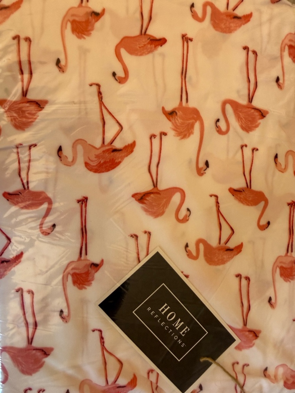 Home Reflections Pink Flamingo Bed Sheet - Coral Pink Print
